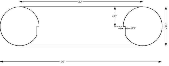 Dimensioned drawing of toroid